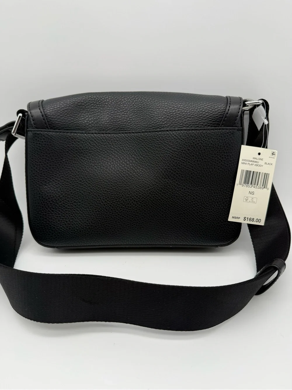 Michael Kors Black Pebbled Leather Crossbody Messenger